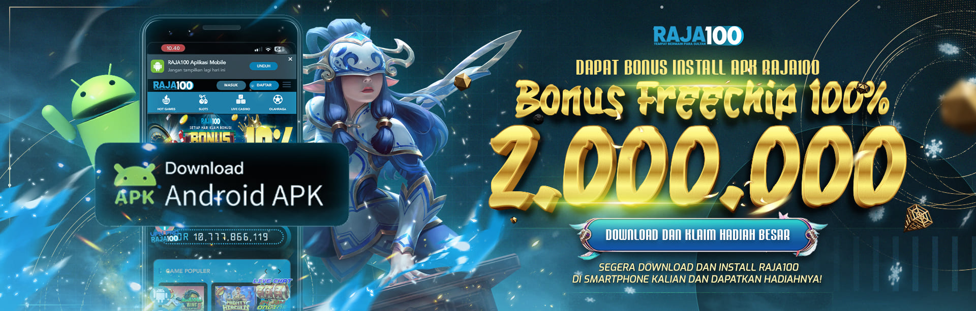 BONUS DOWNLOAD APK FREECHIP 100% 2 JUTA