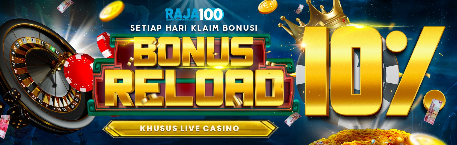 BONUS NEXT DEPOSIT 10% LIVE CASINO